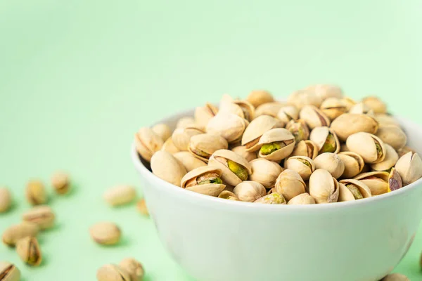 Toasted Pistachios Bowl Nuts Vegan Protein — Stock Photo, Image