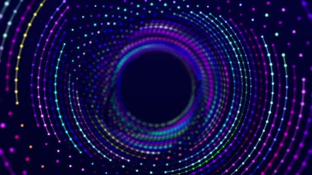 Abstract Background Moving Glowing Dots Sound Wave Element Equalizer Music — Stock Video