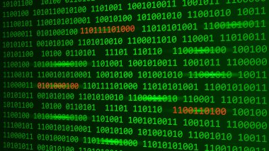 Dijital arka plan. Büyük veri. Hacker konsepti. Soyut matris. Bilgisayar birçok sayı üretti. Vektör