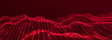 Dijital teknoloji geçmişi. Ağ bağlantısı noktaları ve çizgileri. Sunum tasarımı için fütüristik arka plan. 3d oluşturma.