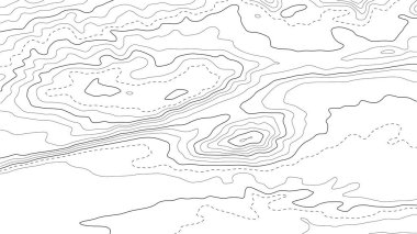 Topografik harita arkaplanı. Şebeke haritası. Sınır çizgilerinin şekli. Soyut vektör illüstrasyonu.