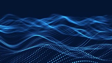 Parlayan parçacıkların dinamik dalgası. Dijital teknoloji geçmişi. 3D görüntüleme. Kusursuz döngü 45 'liği.