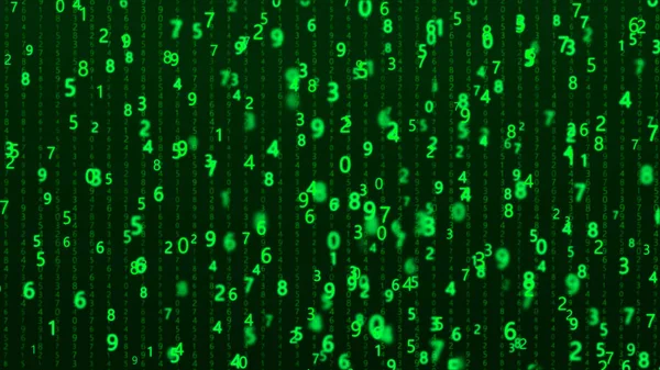 Digital background. Big data. Hacker concept. Abstract matrix. Computer generated many numbers. 3D