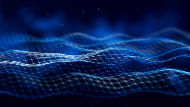 Teknoloji geçmişi. Soyut dijital kombinasyon noktaları ve çizgiler. Ağ bağlantısı yapısı. 3d