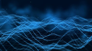 Teknoloji geçmişi. Soyut dijital kombinasyon noktaları ve çizgiler. Ağ bağlantısı yapısı. 3d