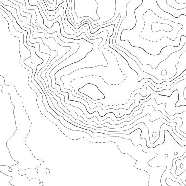 Topografik harita arkaplanı. Şebeke haritası. Sınır çizgilerinin şekli. Vektör illüstrasyonu