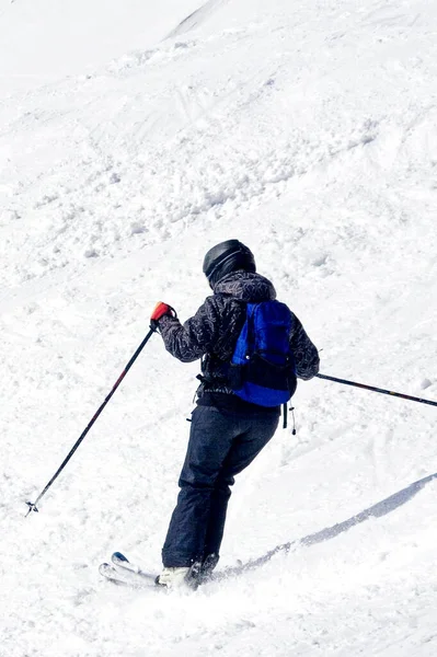 Discesa Elbrus Salita Alla Vetta Più Alta Europa Elbrus — Foto Stock