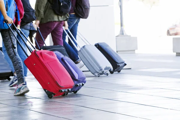 Prisa Equipaje Aeropuerto Viaje Coronavirus — Foto de Stock