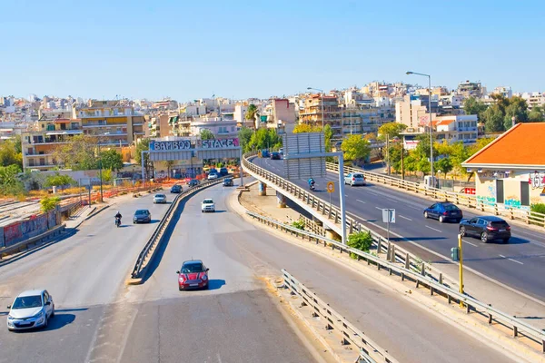 Suburb Athens Ganging Junction Summer Evening Greece — Stock Photo, Image