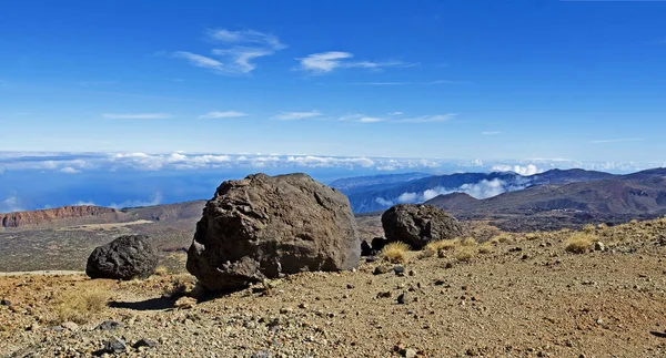 Teide Vulkán Természeti Háttér Hegyvidéki Táj — Stock Fotó