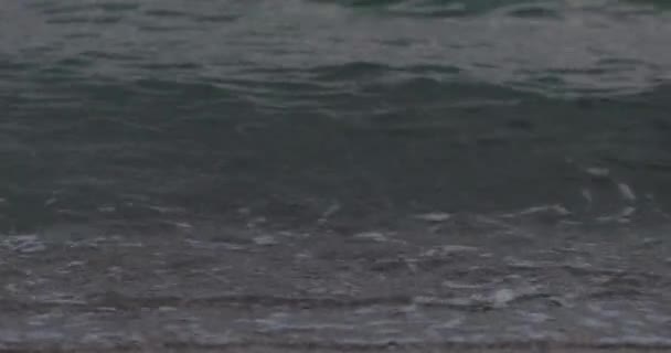 Transparentní Vlny Ranní Písečné Pláži — Stock video