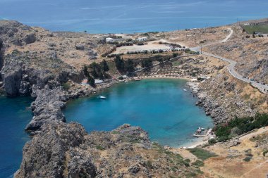 Rodos 'taki St. Paul Körfezi' nde bir kalp şeklinde, horizonta