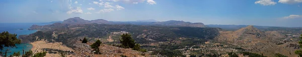 Belle Vue Panoramique Sur Les Montagnes Rhodes Grèce — Photo