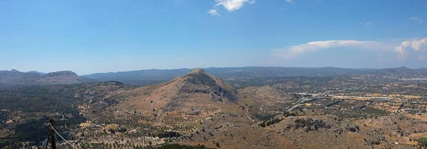 Hermosa Vista Panorámica Montaña Desde Rodas Grecia — Foto de Stock
