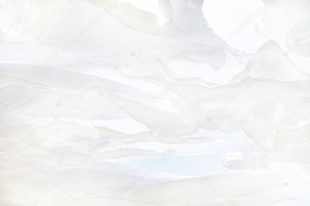 abstract white background from natural fabric, bottom view