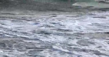 Dalgaların fırtınayı arttırdığı dalgalı bir deniz ya da okyanusa yakın çekim