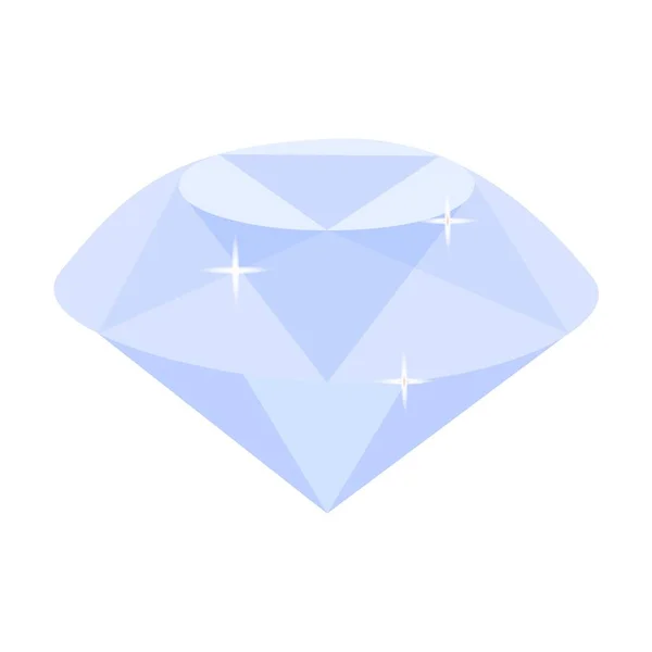 Icona vettoriale diamante in stile moderno piatto — Vettoriale Stock