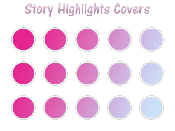 Zestaw Instagram Story Highlights Obejmuje Ikony Kolorowe Tło Gradientowe Zestaw — Zdjęcie stockowe