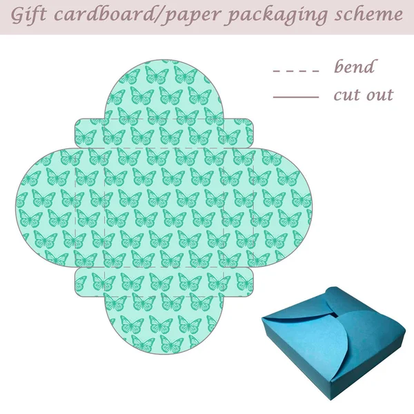 Hediyeler, hediyeler, hediyeler, şekerler, lazer kesimler için basılabilir çok yönlü kağıt ya da karton şenlikli paketleme ve paketleme