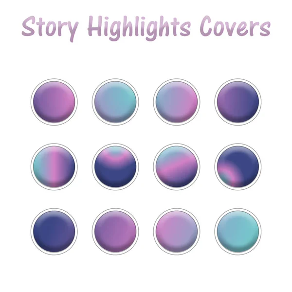 Set of Instagram Story Highlights Covers Icons. Colourful unique blog templates — Stock Photo, Image