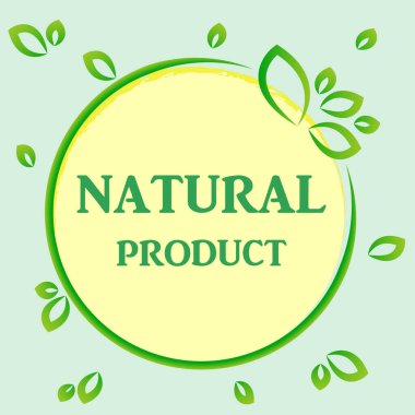 Organik sağlıklı yiyecek logosu etiketi, ambalaj tasarımı amblemleri yeşil