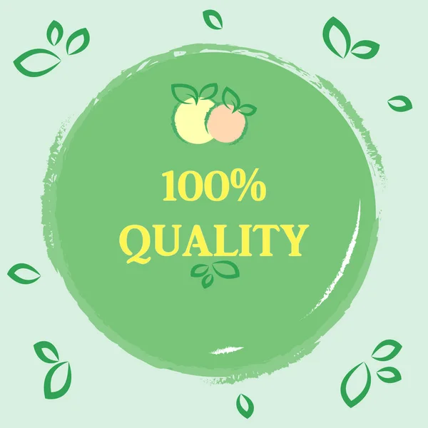 Set von Bio-Aufkleber für gesunde frische Lebensmittel, Verpackungsdesign Embleme grün — Stockfoto