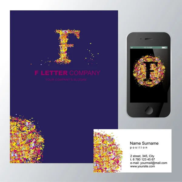F-γράμμα - λογότυπο διανύσματος — Διανυσματικό Αρχείο