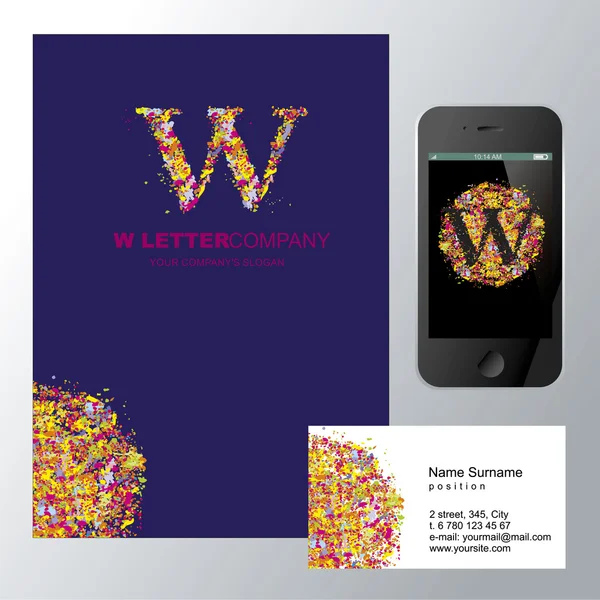 W-letra - logotipo do vetor —  Vetores de Stock