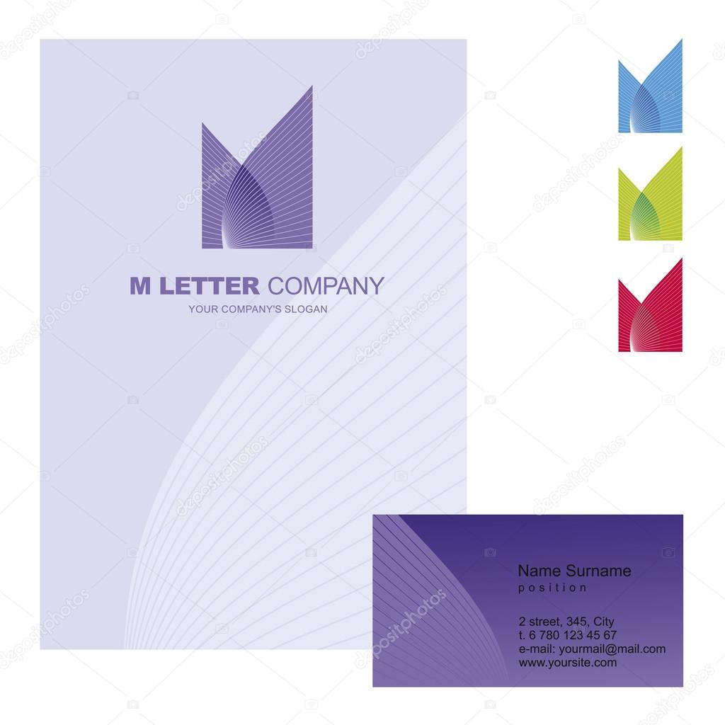 M-letter -  logo design concept