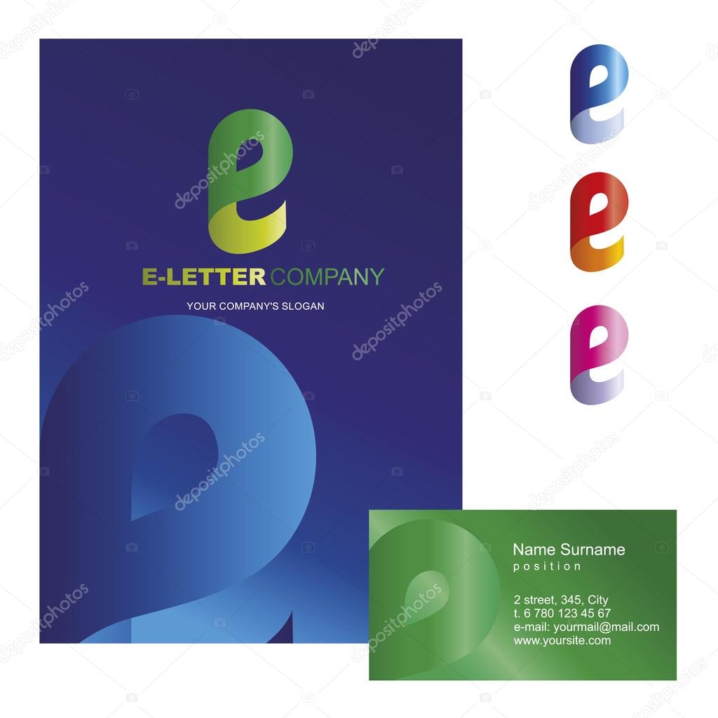 E-letter -  logo design concept