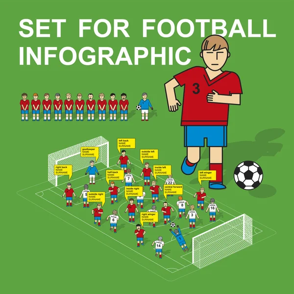 Set für Fußball-Infografiken — Stockvektor