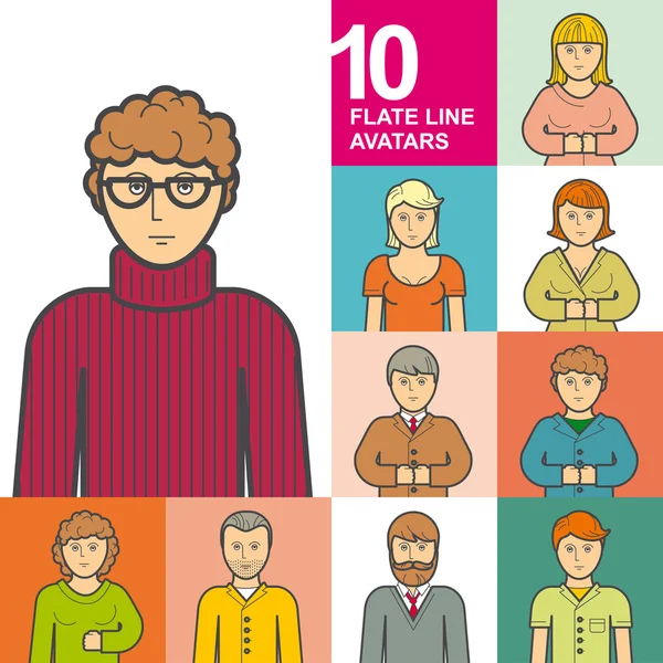 düz çizgi avatarlar