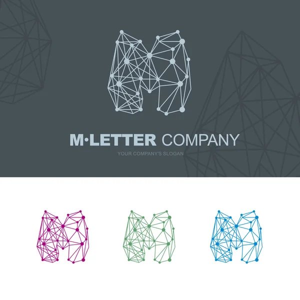 Logo perusahaan M-letter - Stok Vektor