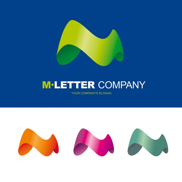 Logo M-brief bedrijf — Stockvector