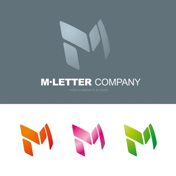 Logotipo empresa de letra M — Vector de stock