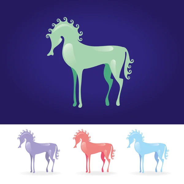 Magico cavallo logo — Vettoriale Stock