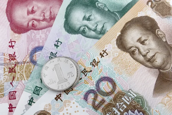Kinesiska pengar (Rmb). — Stockfoto