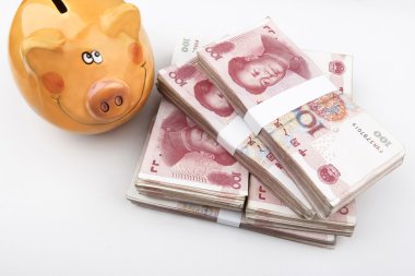 Benim Çince iş (Çin para Rmb ve kumbara)