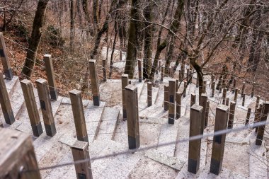 ip küpeşte ile dik bir merdiven