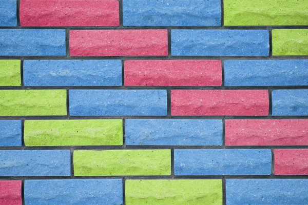 Colorful brick wall — Stock Photo, Image