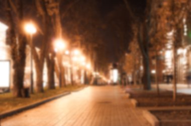 gece şehir Park arka plan bulanık