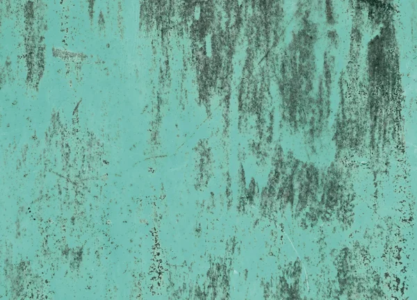 Superfície enferrujada turquesa com tinta de descascamento — Fotografia de Stock