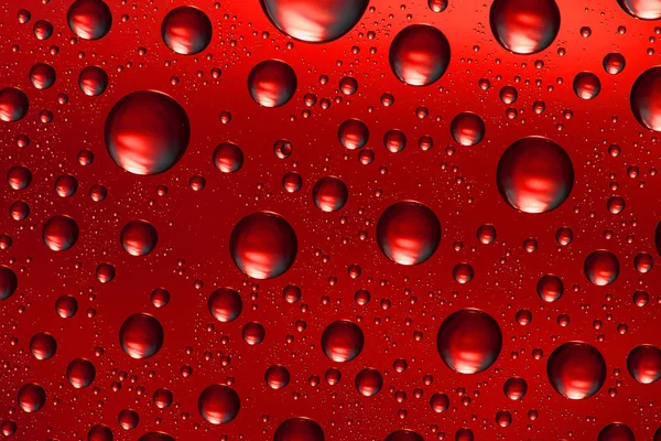 Red water drops — Stock Photo, Image