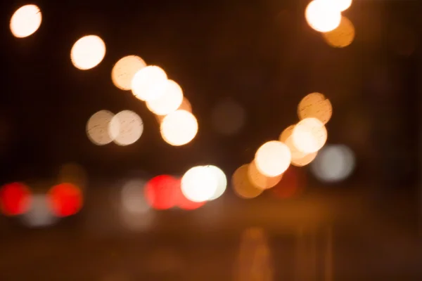 Blurred night street  background with boke — Stock Photo, Image