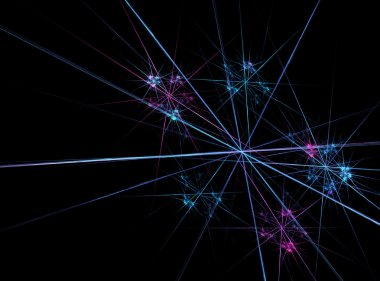 Fraktal dokular yapılmış soyut tasarım