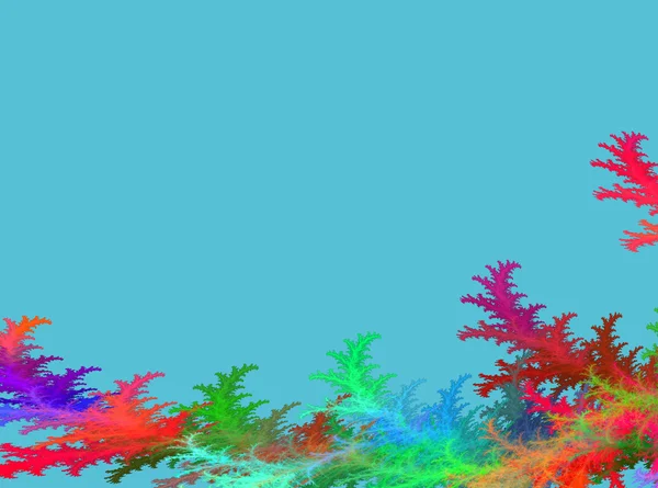 Абстрактний фрактальний візерунок на синьому фоні — стокове фото