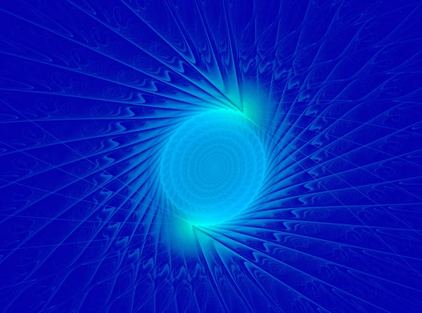 Padrão fractal abstrato em fundo azul — Fotografia de Stock