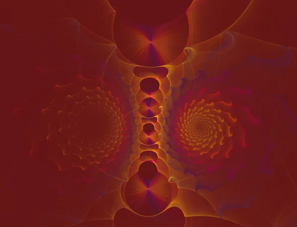 Padrão fractal abstrato em fundo vermelho — Fotografia de Stock