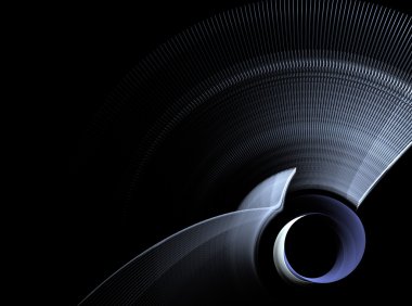 soyut fraktal dönme desen siyah arka plan üzerine