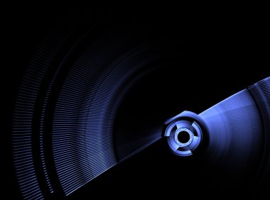 soyut fraktal dönme desen siyah arka plan üzerine